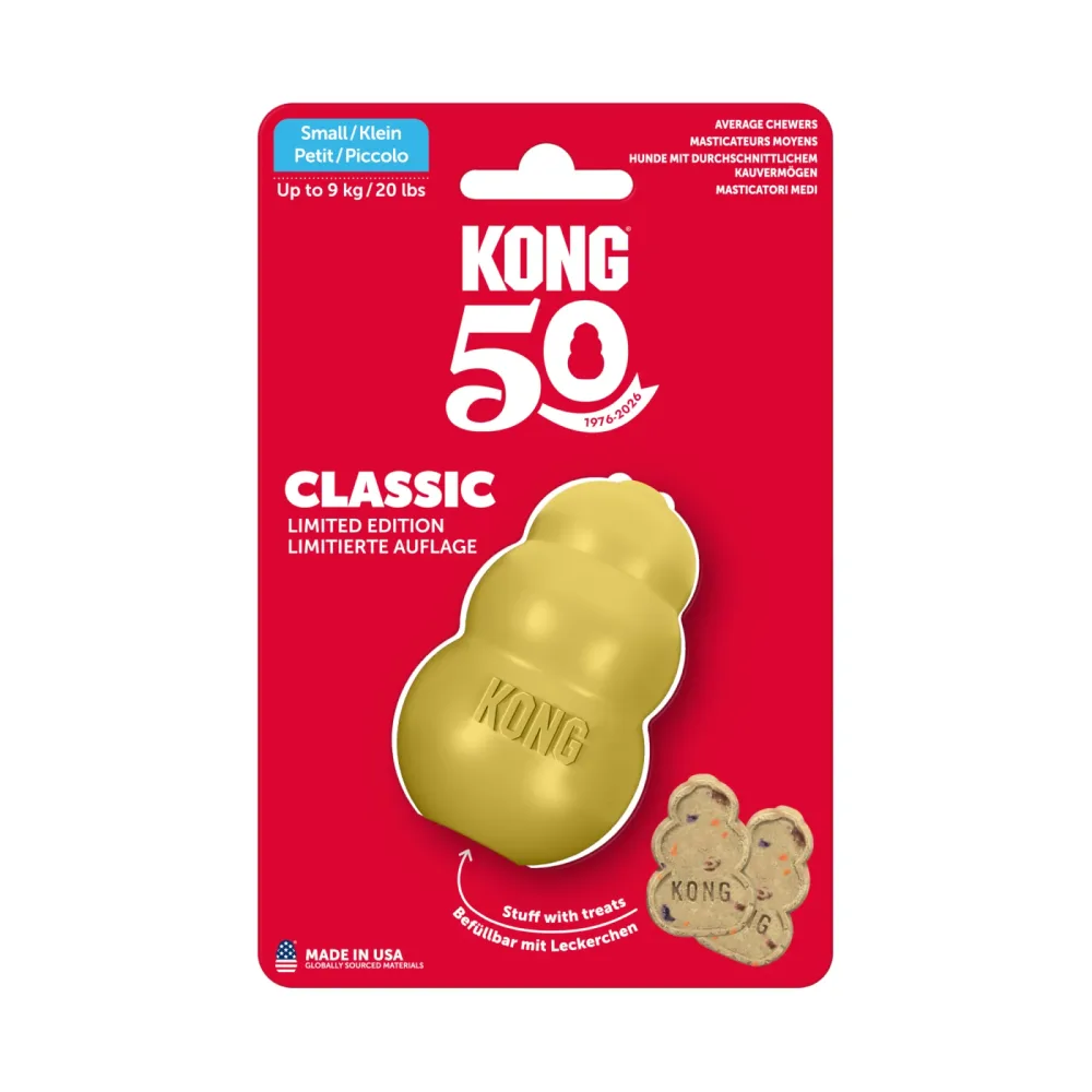 KONG Classic Gold - Grösse S: ca. Ø 4,5 x H 7,5 cm