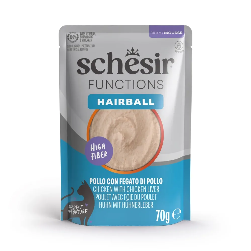 Sparpaket Schesir Functions Mousse 24 x 70 g - Digestive Huhn