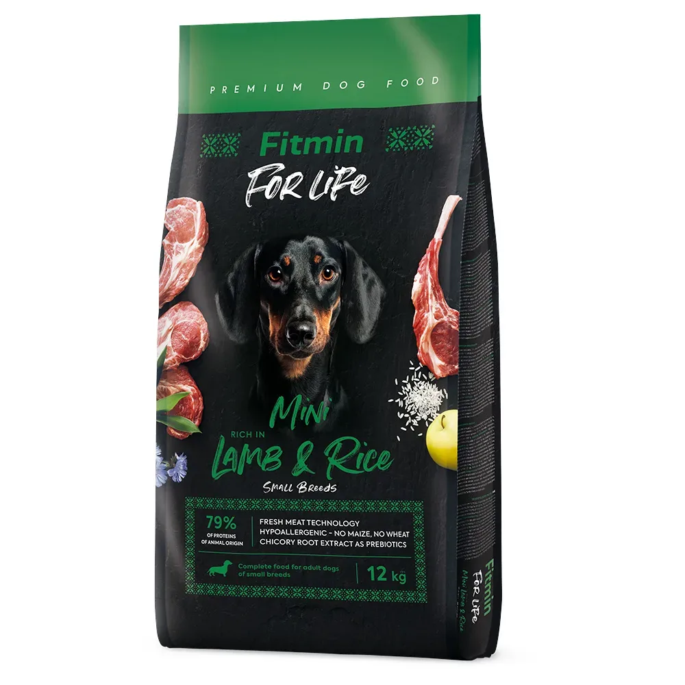 Fitmin Dog for life Mini, Lamm und Reis - 2 x 12 kg