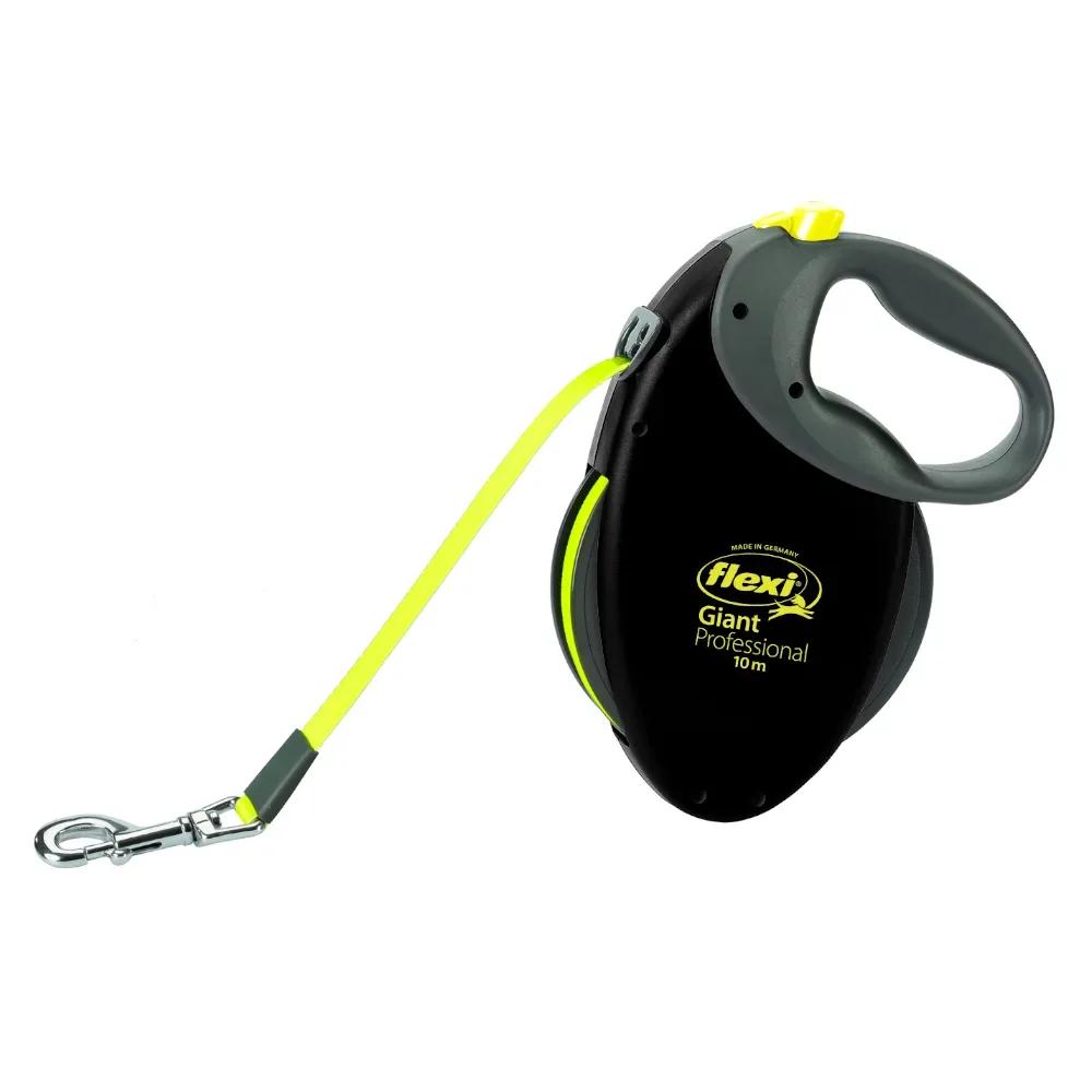 flexi Giant Professional Gurt-Leine, 10 m - schwarz / neongelb