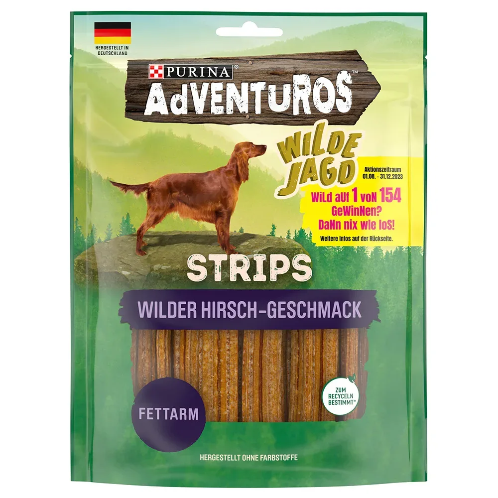 Adventuros Hundesnack Strips Hirsch