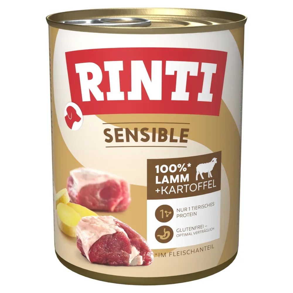 RINTI Sensible 6 x 800 g - Ross, Hühnerleber & Kartoffel
