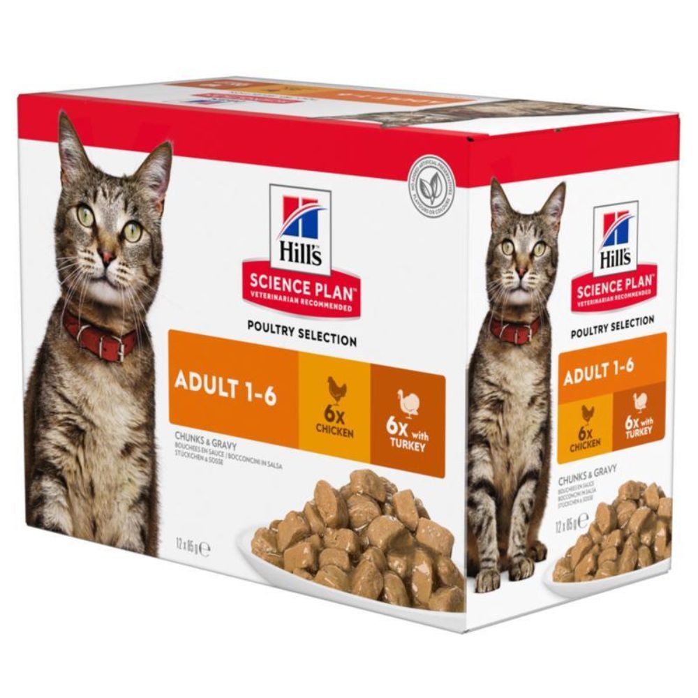 Hill's Science Plan Adult Truthahn und Huhn 12x85 g