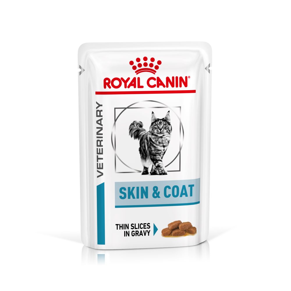 ROYAL CANIN Veterinary Skin & Coat, feine Stückchen in Soße 12x85 g