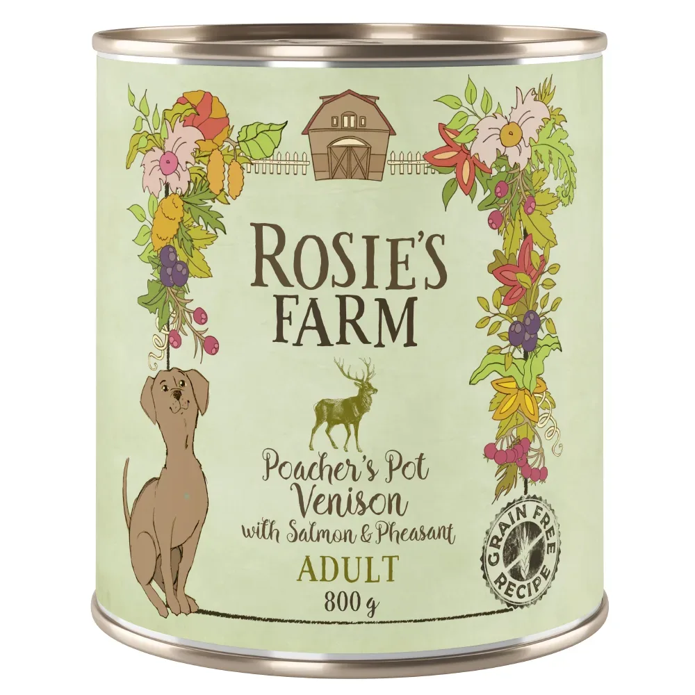 Sparpaket Rosie's Farm Adult 24 x 800 g - Wild & Fasan mit Lachs
