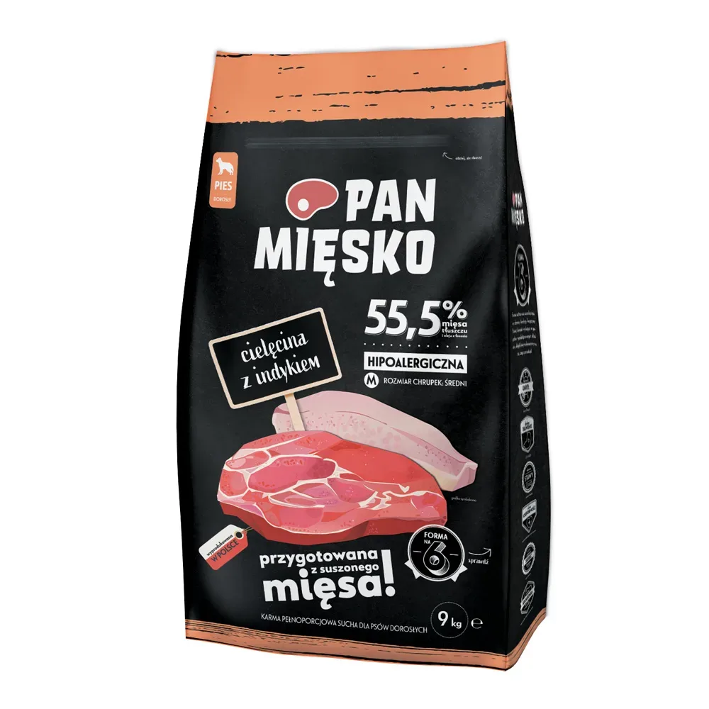 Pan Mi?sko Medium Kalb mit Truthahn - 9 kg