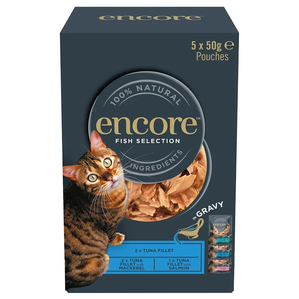 Sparpaket Encore Cat Gravy Pouch Mixpaket 20 x 50 g - Hühnchen-Auswahl (3 Sorten)