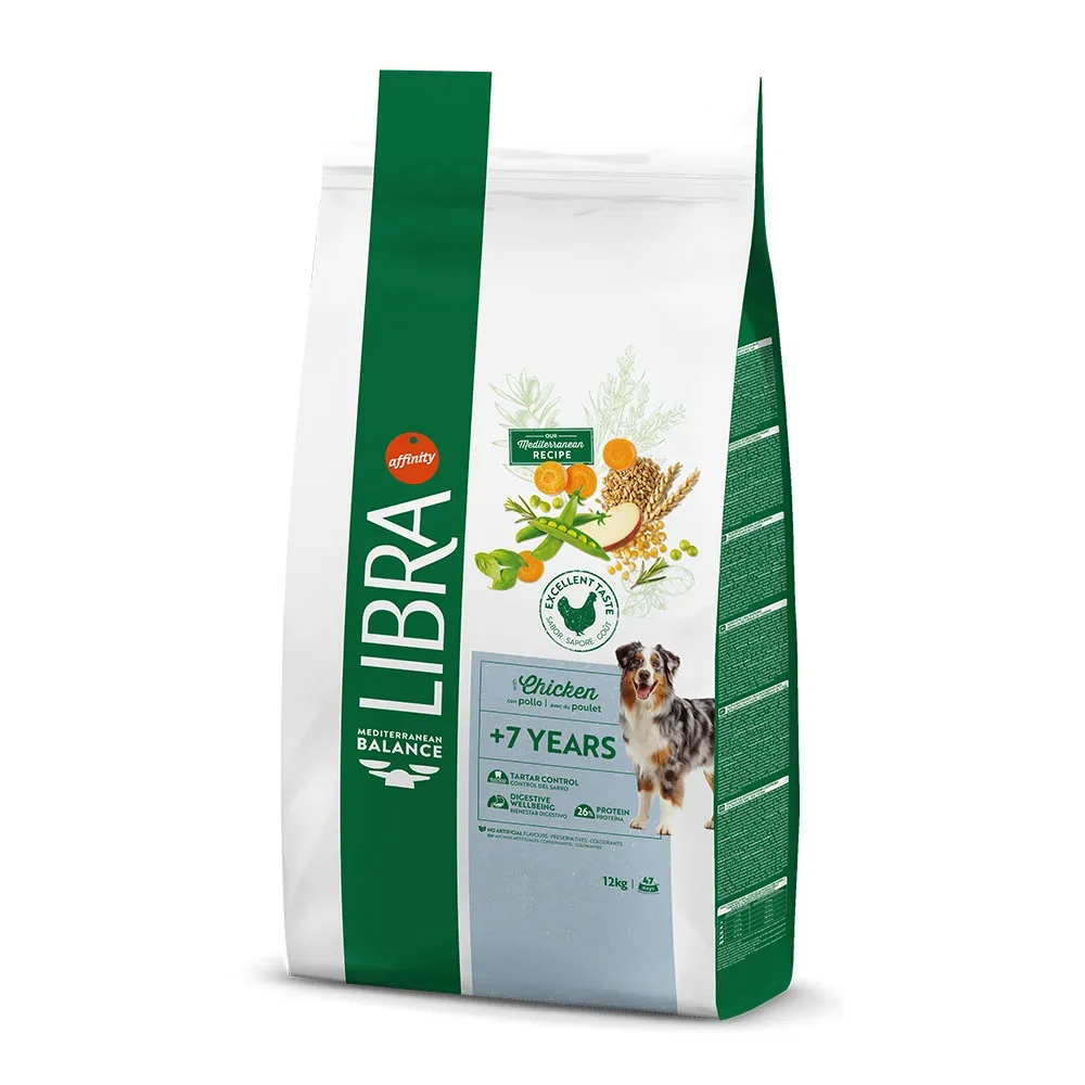 Libra Dog Senior 7+ Huhn - Sparpaket: 2 x 12 kg