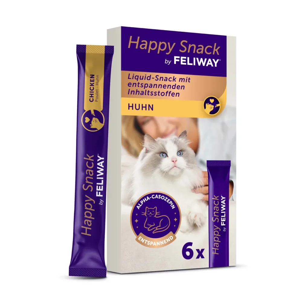 Feliway Happy Snack mit Huhn - 6 Sticks (ca. 90 g)