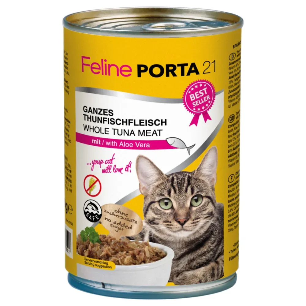 Sparpaket Feline Porta 12 x 400 g - Thunfisch mit Aloe (getreidefrei)