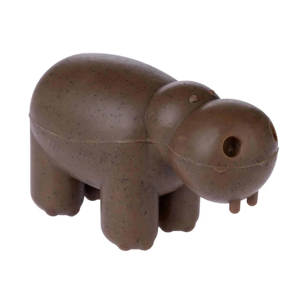 TIAKI Quietschendes Kauspielzeug Nilpferd - L 13,5 x B 6 x H 8 cm