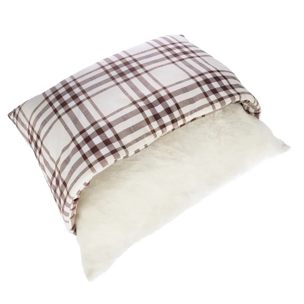 zooplus basics Karo Kuschelbett Kissen - L 60 x B 50 x H 15 cm