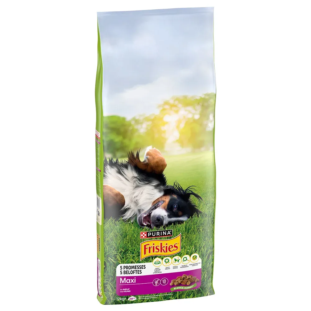 Purina Friskies Adult Large Breed Hund Maxi mit Rind - 12 kg