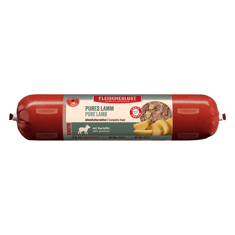 Sparpaket Fleischeslust Sensitive 12 x 800 g - Pures Lamm mit Kartoffel