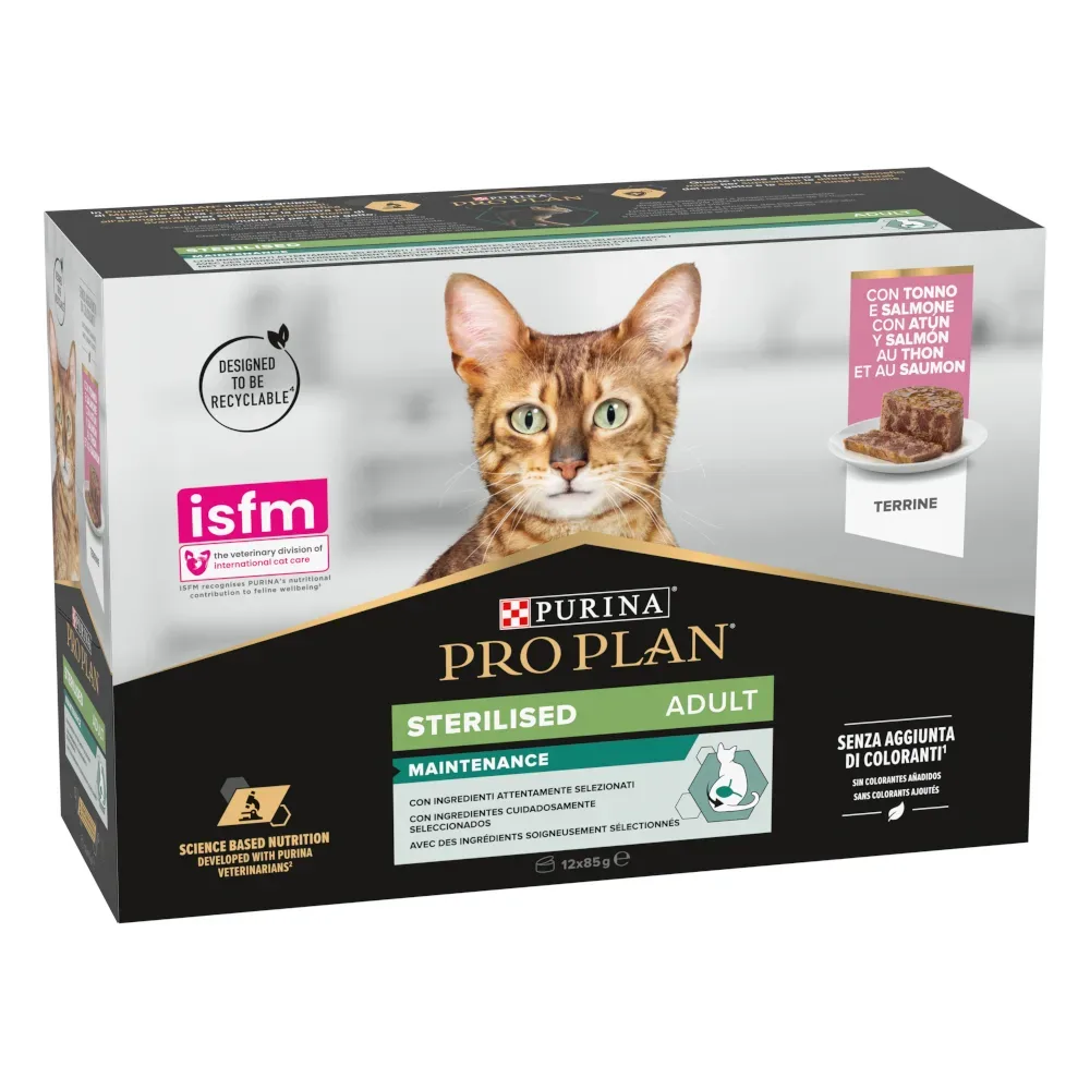 PURINA PRO PLAN Cat Sterilised Maintenance - Thunfisch & Lachs (24 x 85 g)