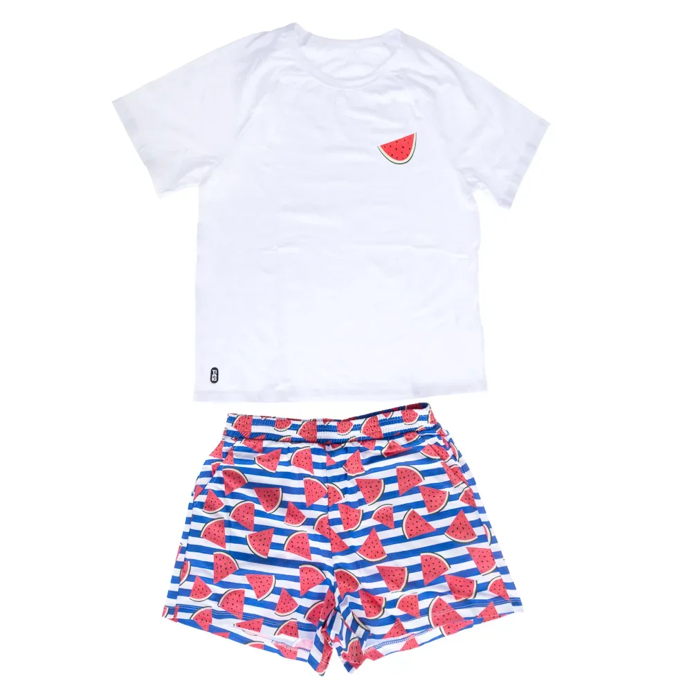 TIAKI Pet & Parent Pyjama im Partnerlook, Melone - Pyjama für Hundeeltern: Grösse L