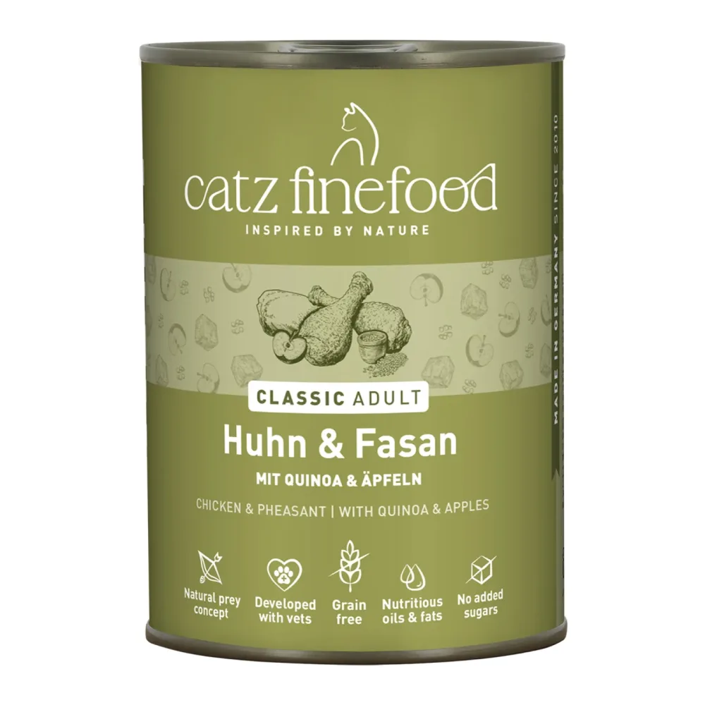 Sparpaket catz finefood 12 x 400 g - Huhn & Fasan