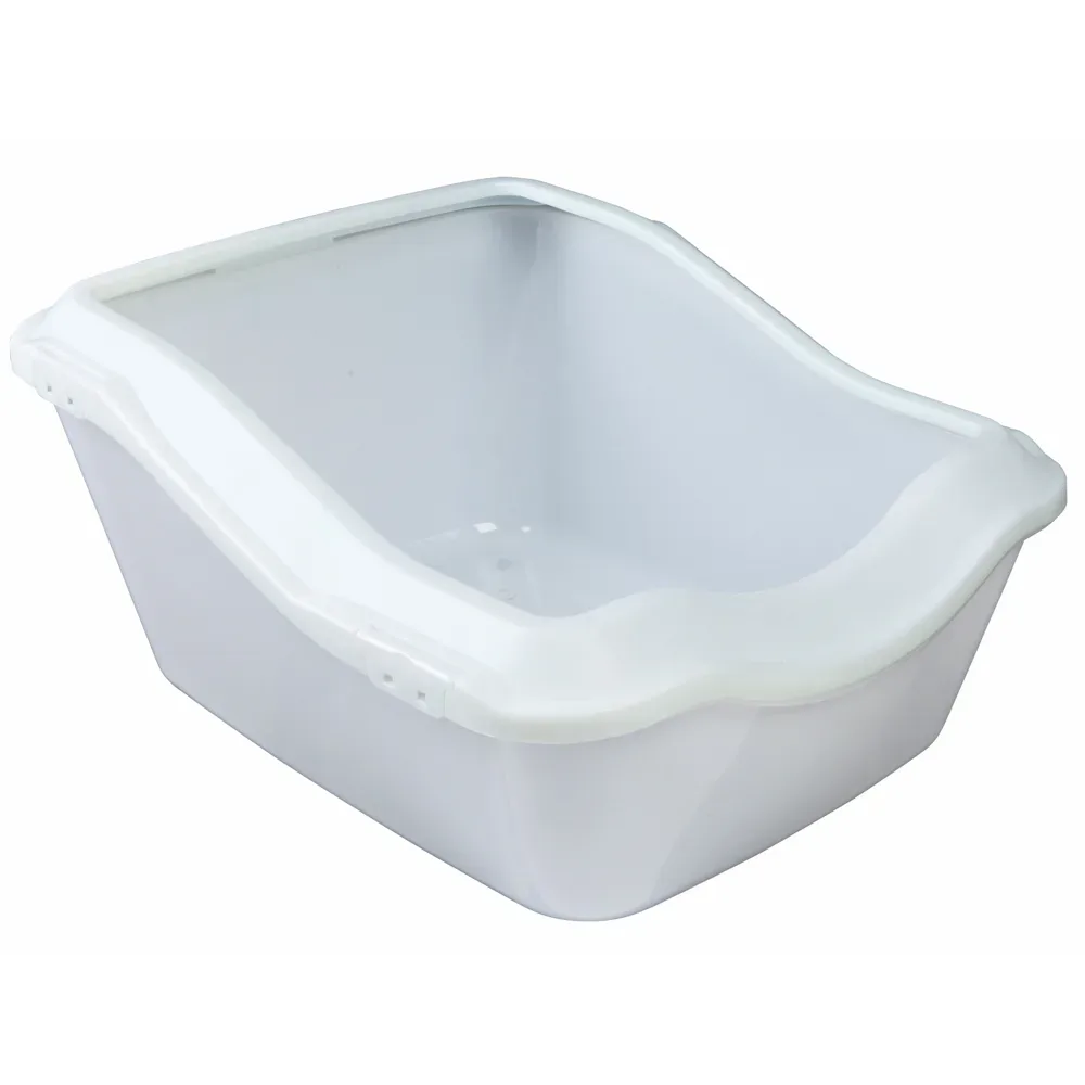 Trixie Cleany Cat Katzentoilette mit Rand - weiss