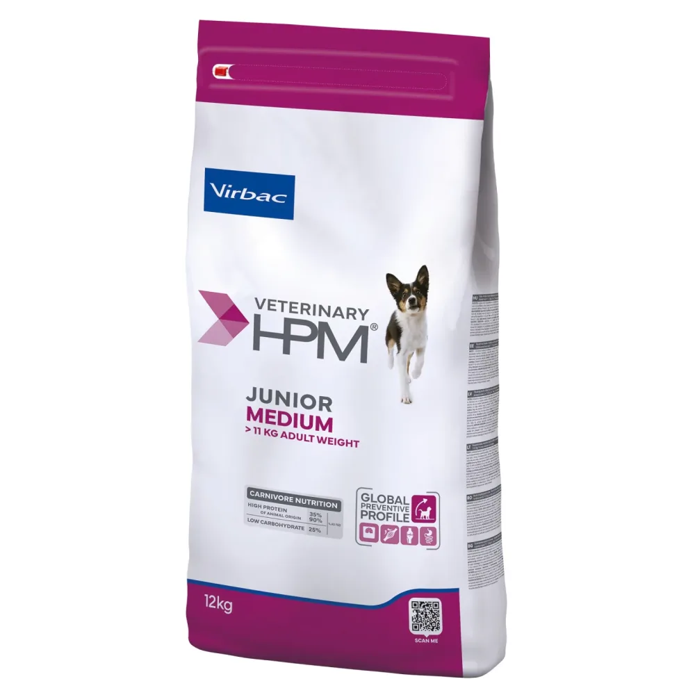 Virbac Veterinary HPM Junior Dog Special Medium - Sparpaket: 2 x 12 kg