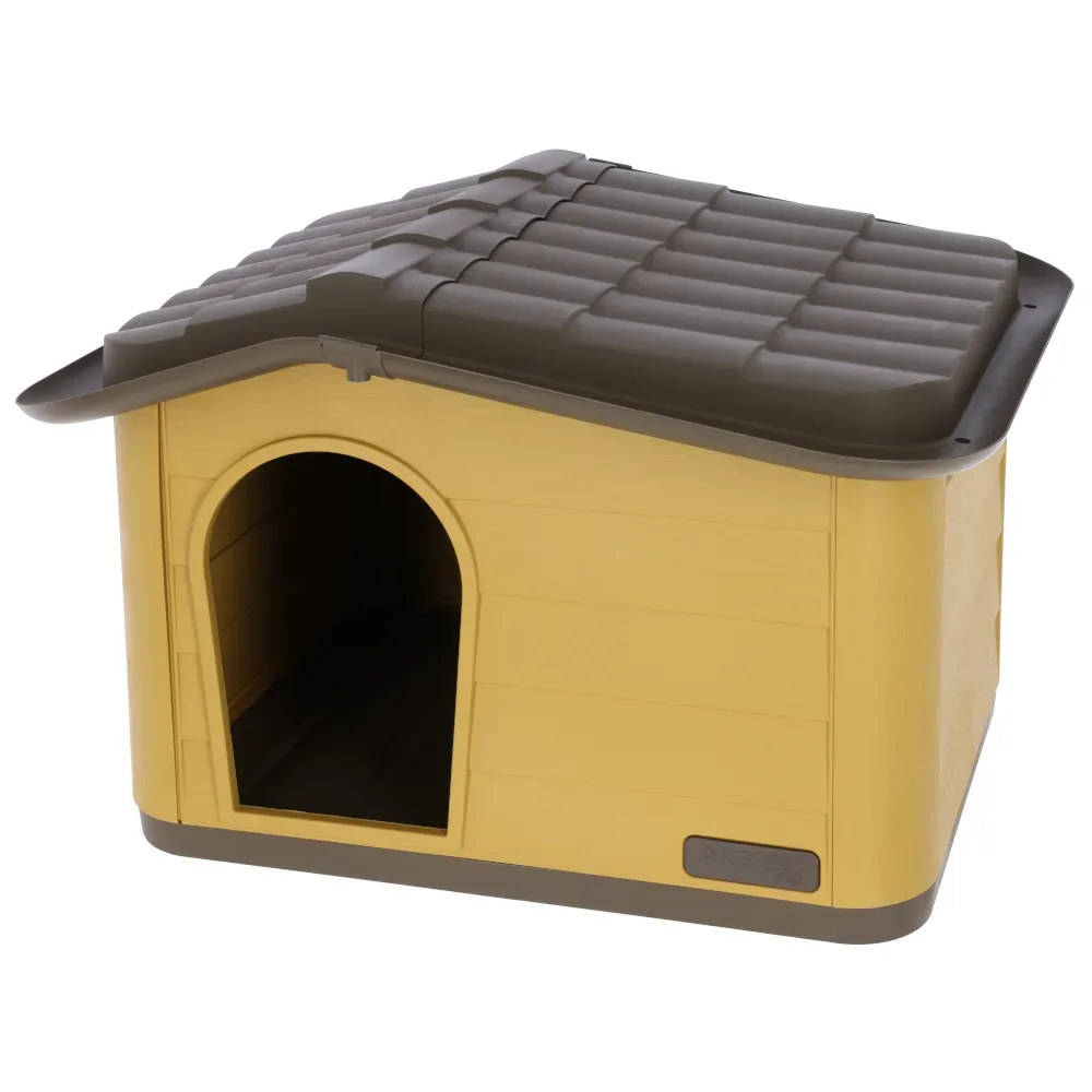 Kerbl Pet Katzenhaus Paola Eco - honig / schwarz: L 60 x B 51 x H 41 cm