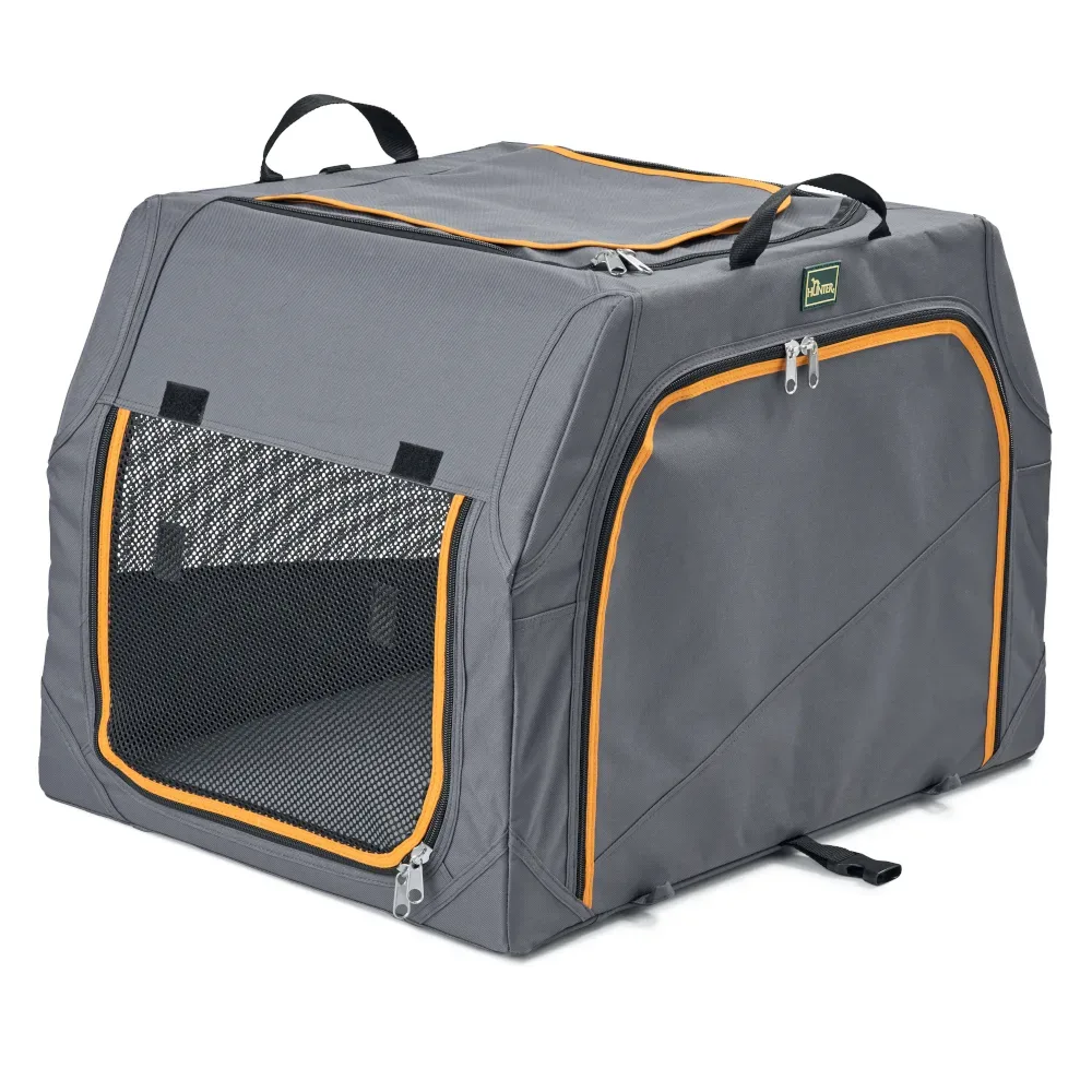 HUNTER Faltbare Hundebox mit Aluminium-Gestell - Grösse S: L 61 x B 46 x H 43 cm