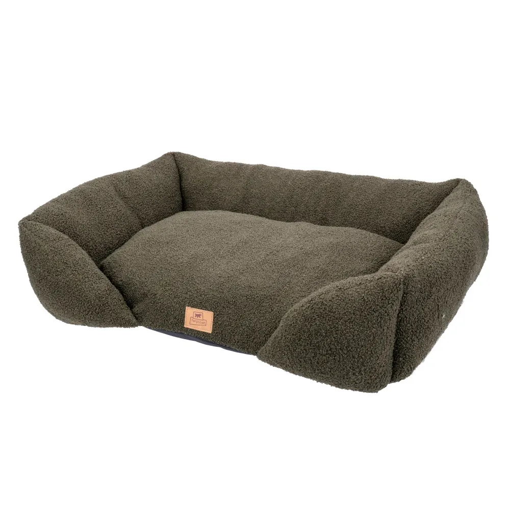Ferplast Kuschelbett Pamper Bouclé, grün - L 55 x B 45 x H 20 cm
