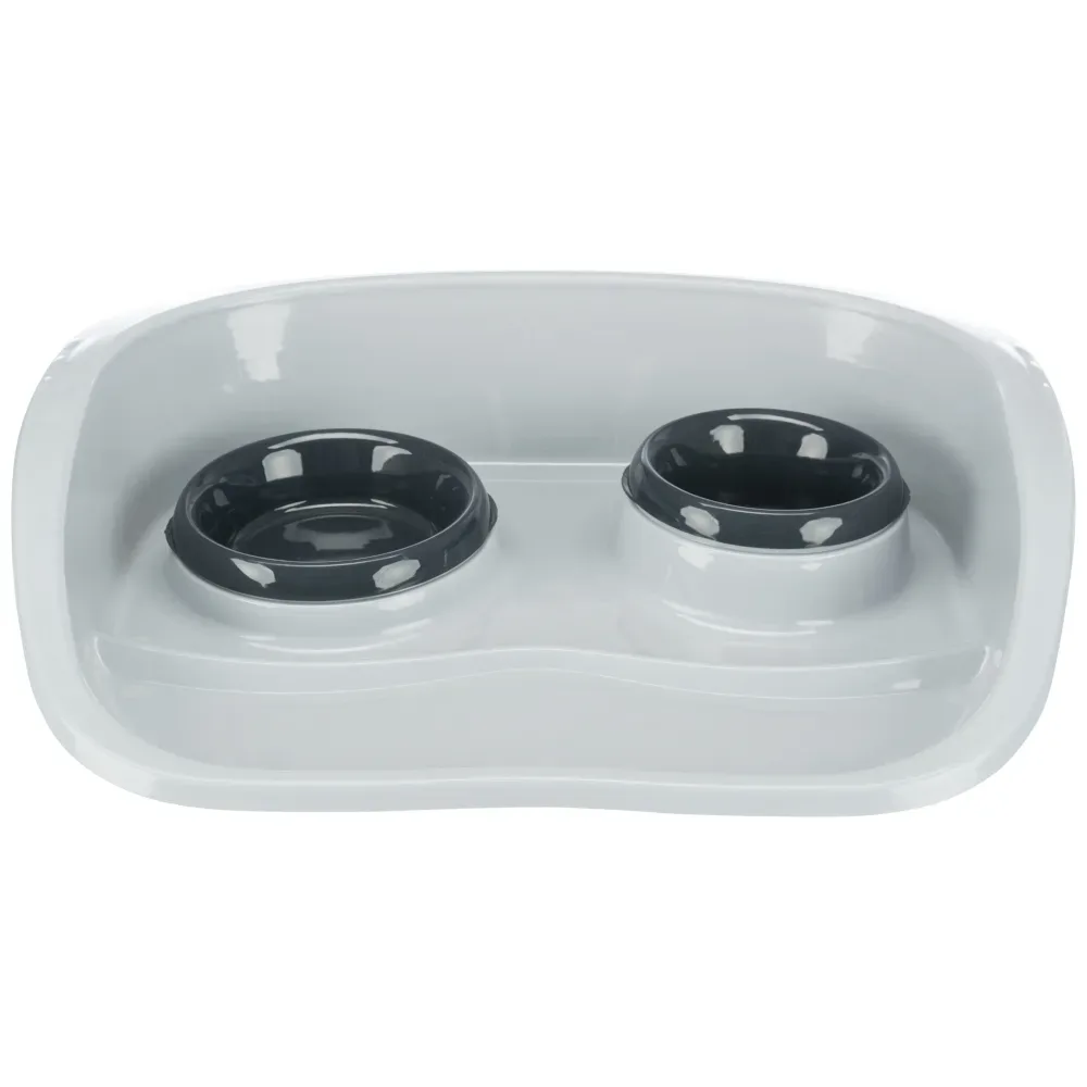 Trixie Napf-Set, Kunststoff - 0,25 l, Ø 9 cm und 0,3 l, Ø 11 cm / L 46 x B 11 x H 30