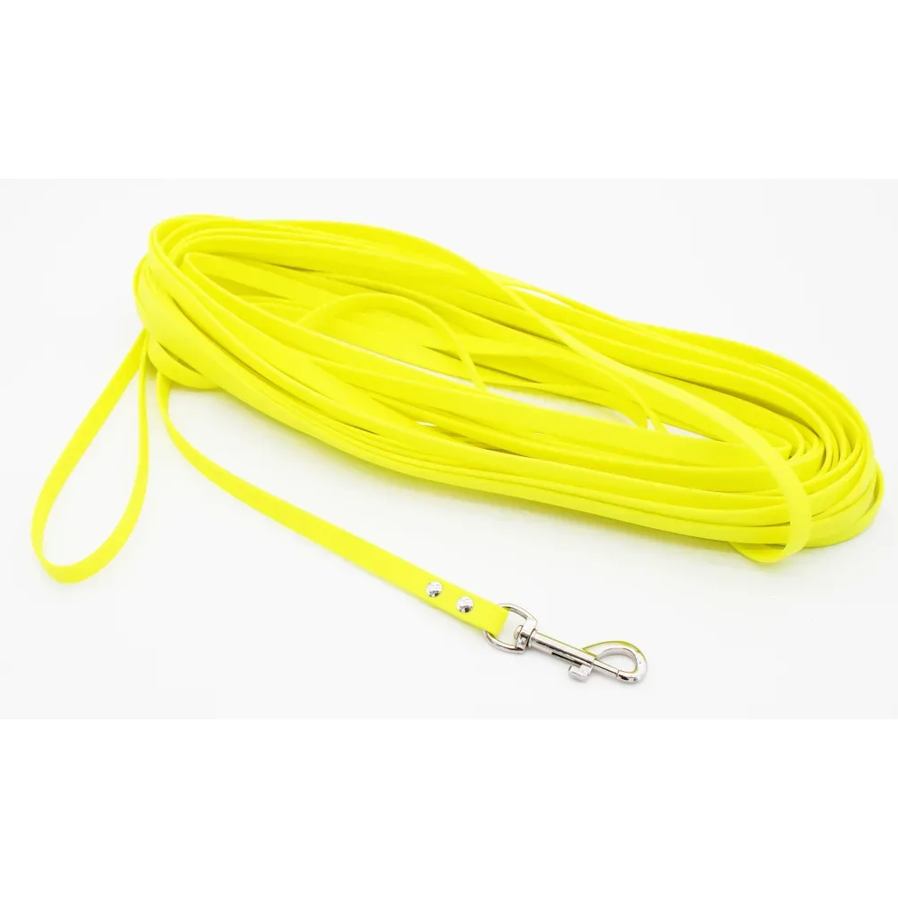 Heim BioThane® Suchleine, neon-gelb - 20 m lang, 13 mm breit
