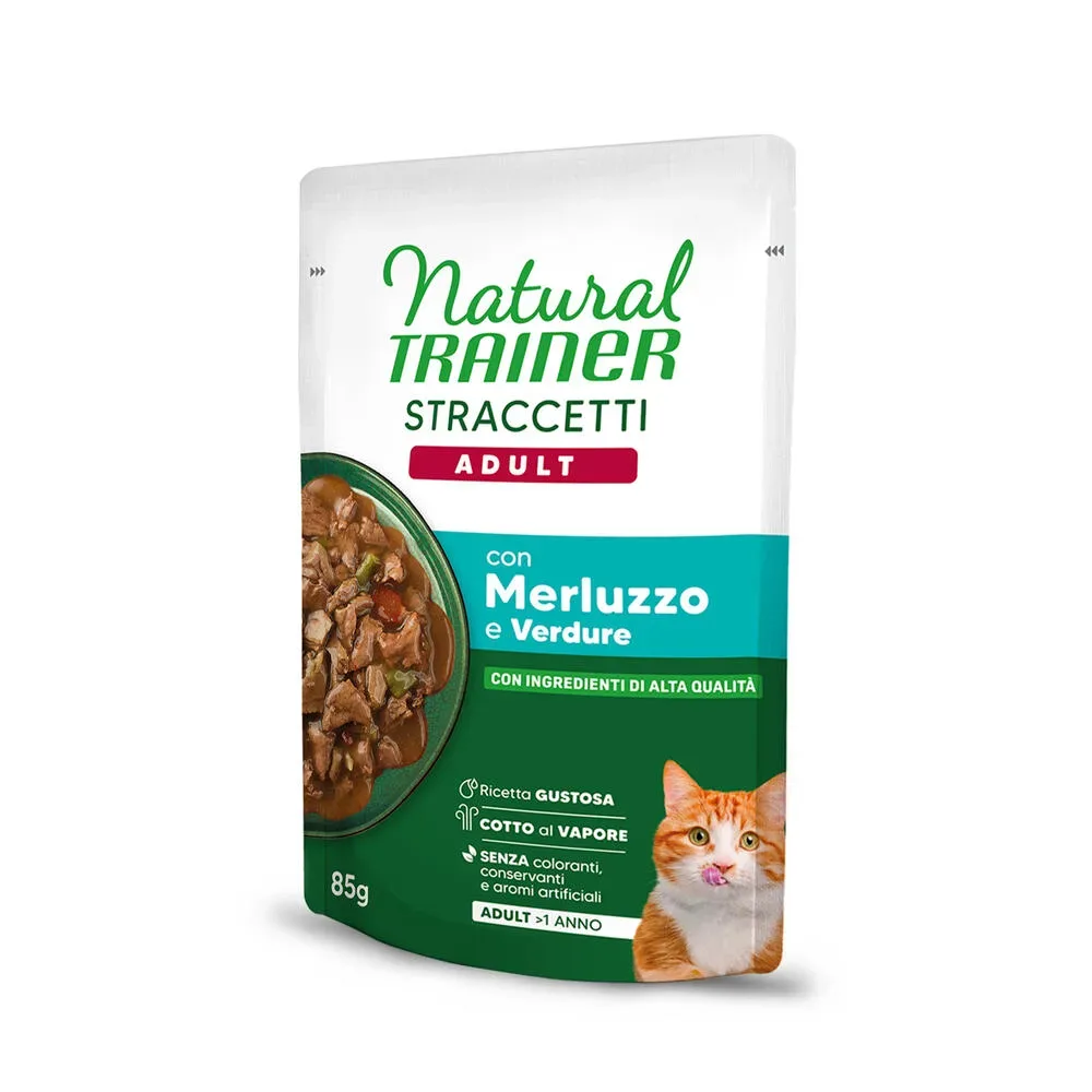 Natural Trainer Straccetti Adult Streifen in Sosse 22 x 85 g - Kabeljau