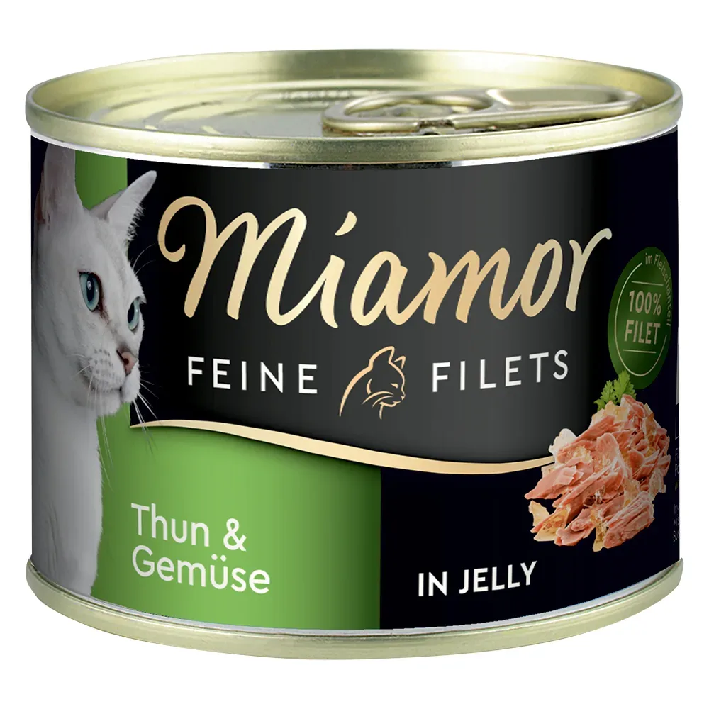 Sparpaket Miamor Feine Filets 12 x 185 g - Thunfisch & Gemüse in Jelly