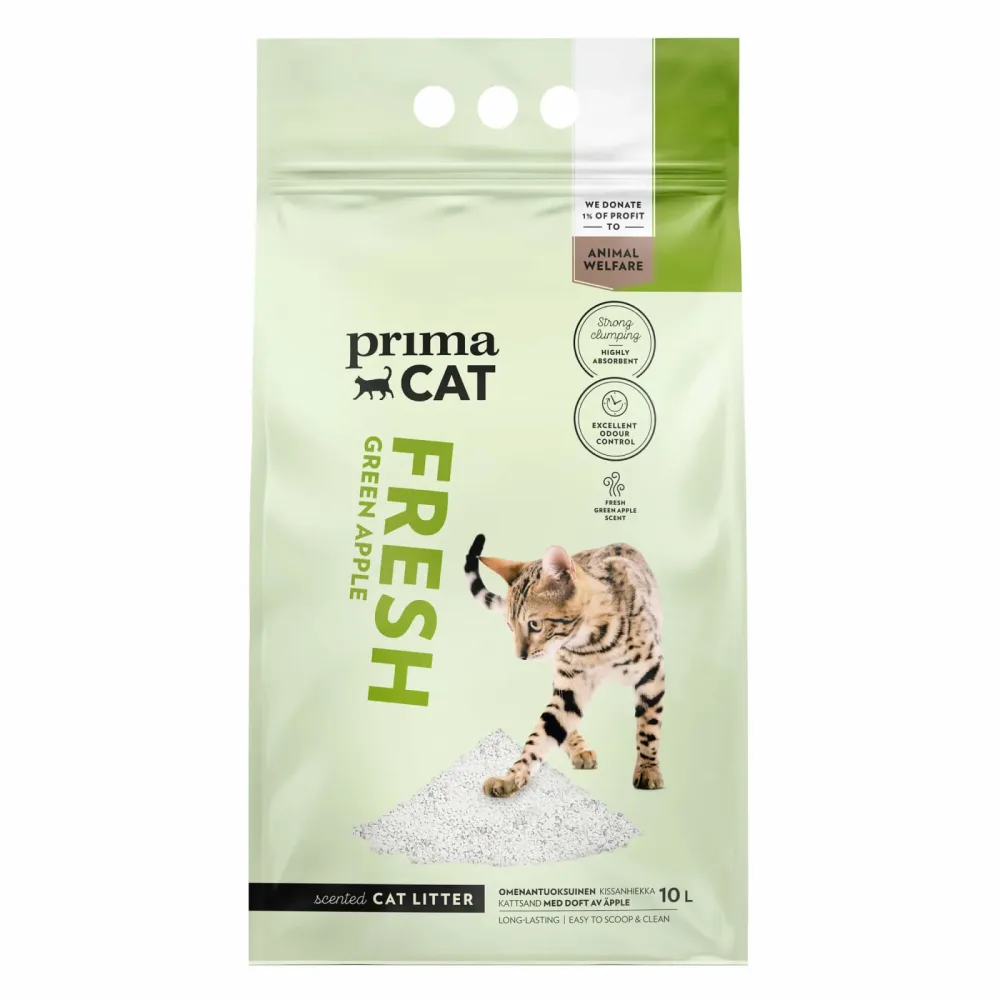 PrimaCat Fresh Green Apple Katzenstreu - 10 l