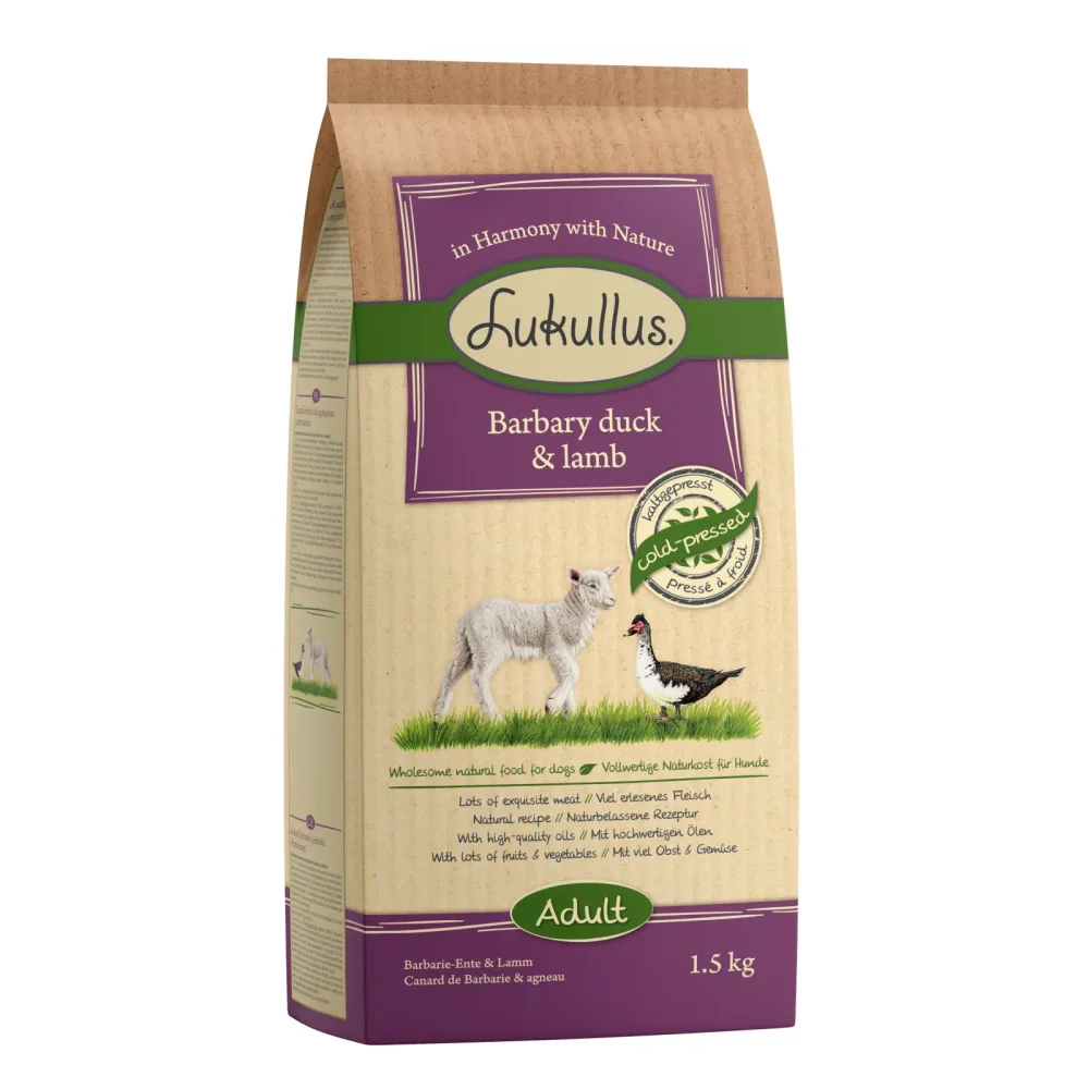 Lukullus Kaltgepresst Barbarie-Ente & Lamm - 1,5 kg