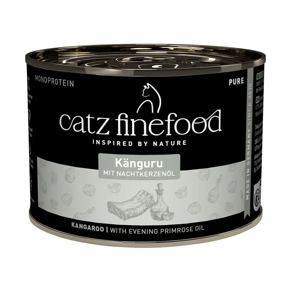 Sparpaket catz finefood Pure 12 x 200 g - Känguru