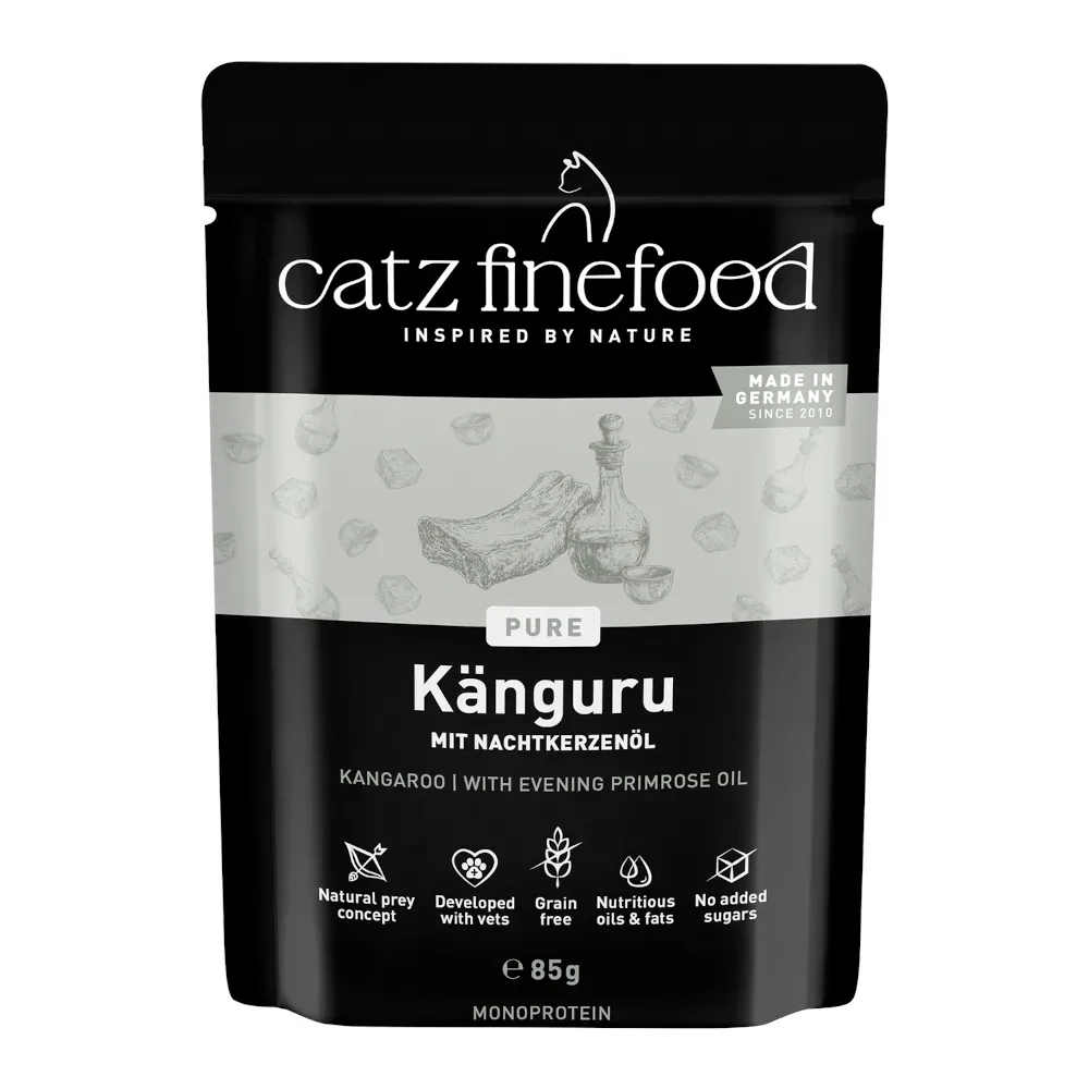 catz finefood Pure Pouch 8 x 85 g - Känguru