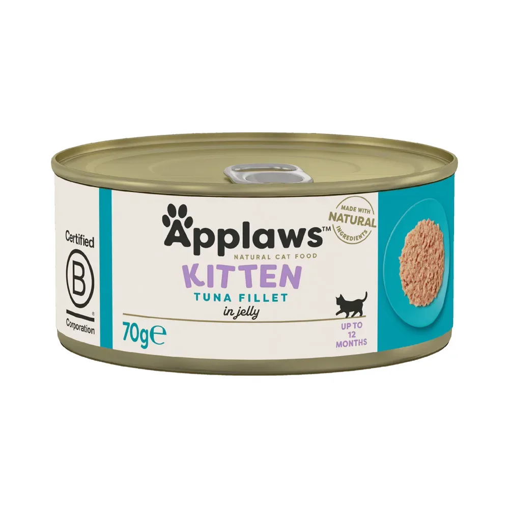 Mega-Sparpaket: 48 x 70 g Applaws Katzenfutter Kitten in Jelly - Thunfisch