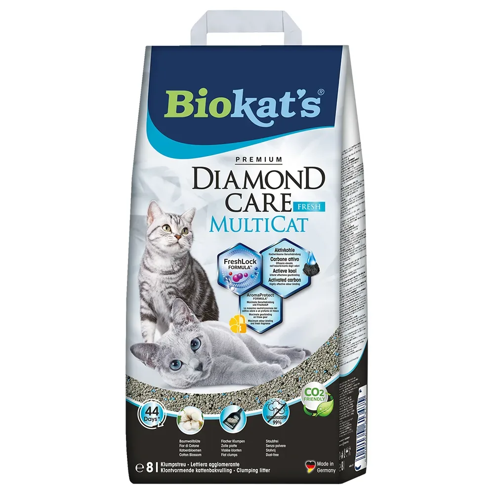 Sparpaket Biokat´s DIAMOND CARE Katzenstreu 2 x 8 l / 10 l - MultiCat Fresh (2 x 8 l)