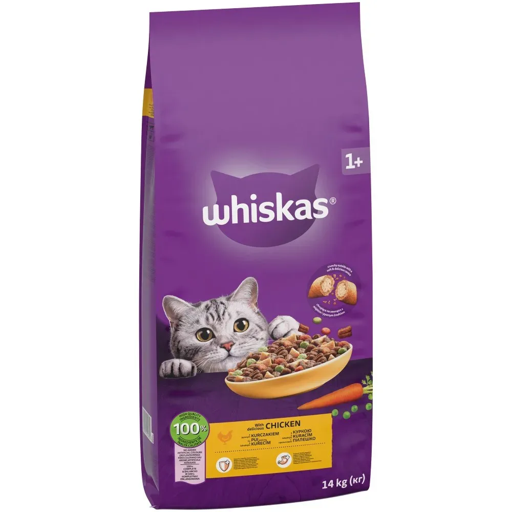 Sparpaket Whiskas - 1+ Huhn (2 x 14 kg)