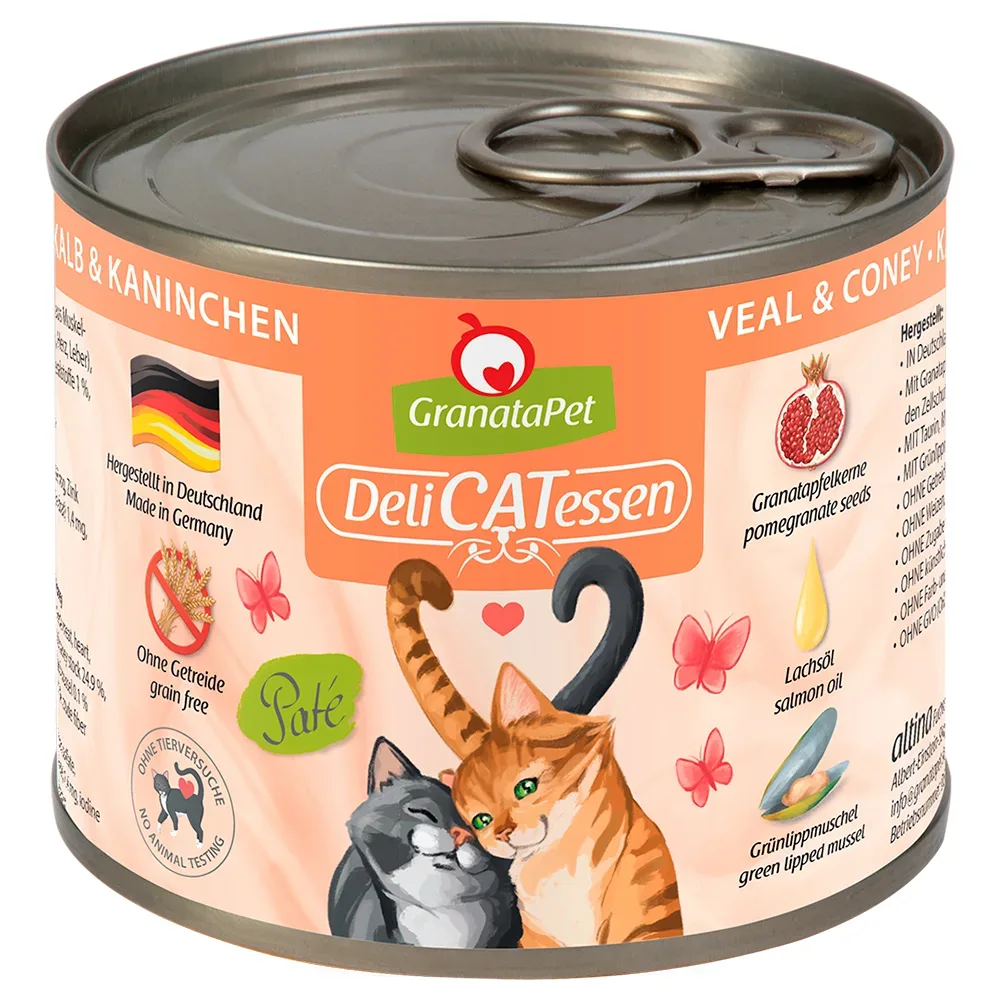 GranataPet DeliCatessen 6 x 200 g - Kalb & Kaninchen