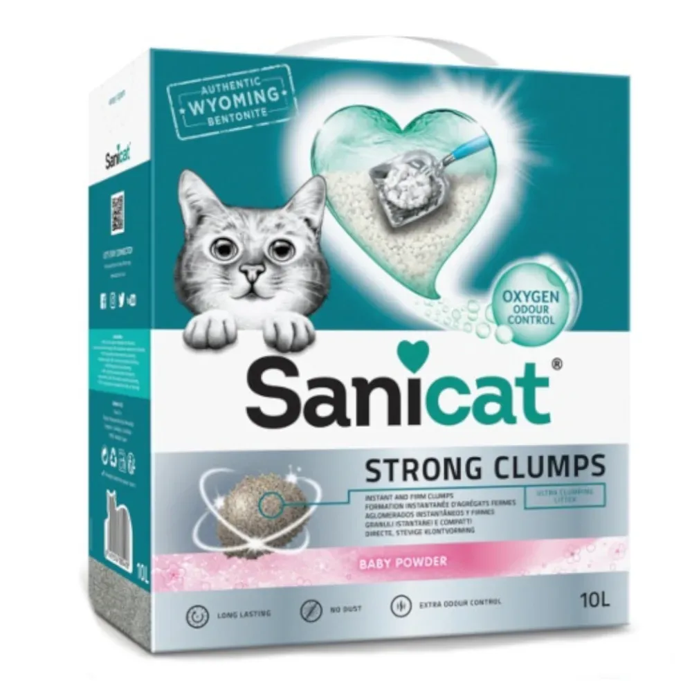 Sanicat Strong Clumps Klumpende Katzenstreu - Sparpaket: 2 x 10 l