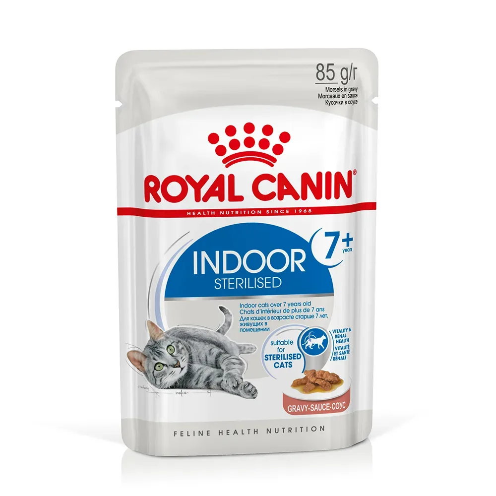 Royal Canin Indoor Sterilised 7+ in Sosse - Sparpaket: 48 x 85 g