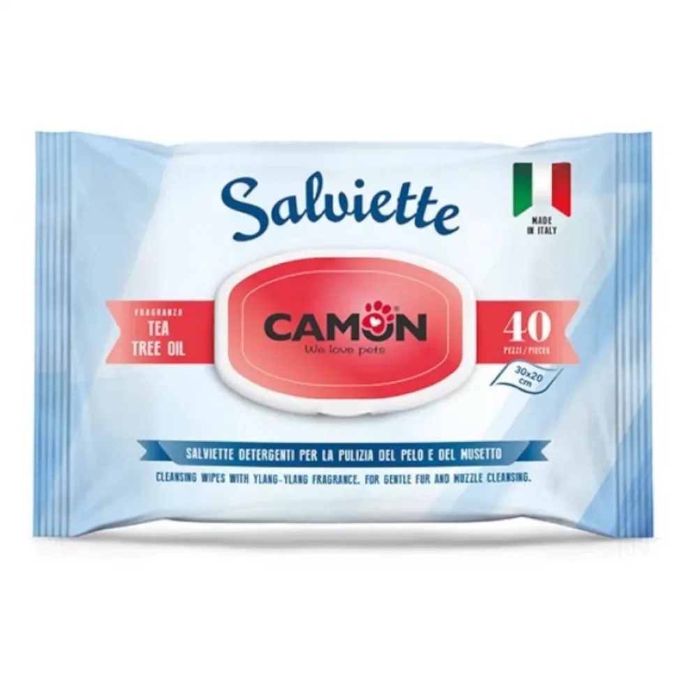 Camon Feuchttücher Fellpflege Hund & Katze 40 Stück - Set: 12 x 40 Stück