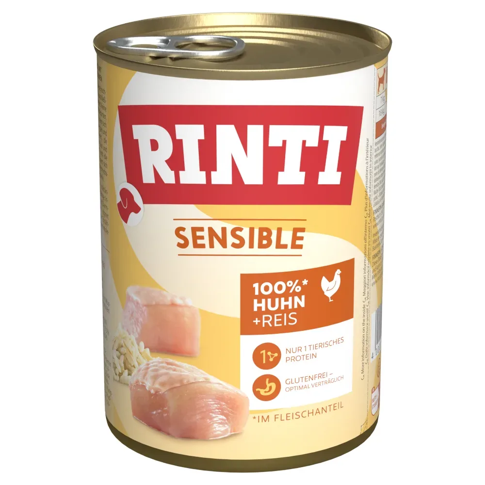 Sparpaket RINTI Sensible 24 x 400g - Lamm & Reis