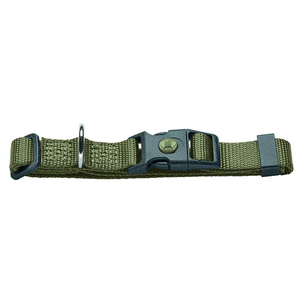 HUNTER Halsband London, olivgrün - Vario Basic Gr.M: 30-46 cm Halsumfang, B 15 mm