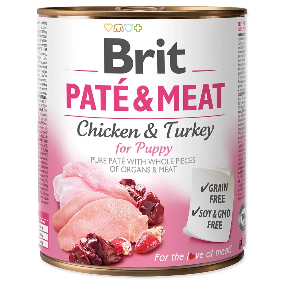 Brit Paté & Meat Puppy 6 x 800 g - Huhn & Truthahn