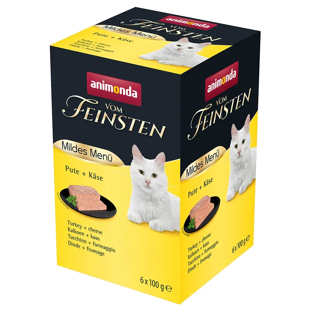 animonda vom Feinsten Mildes Menü Adult 6 x 100 g - Pute & Käse