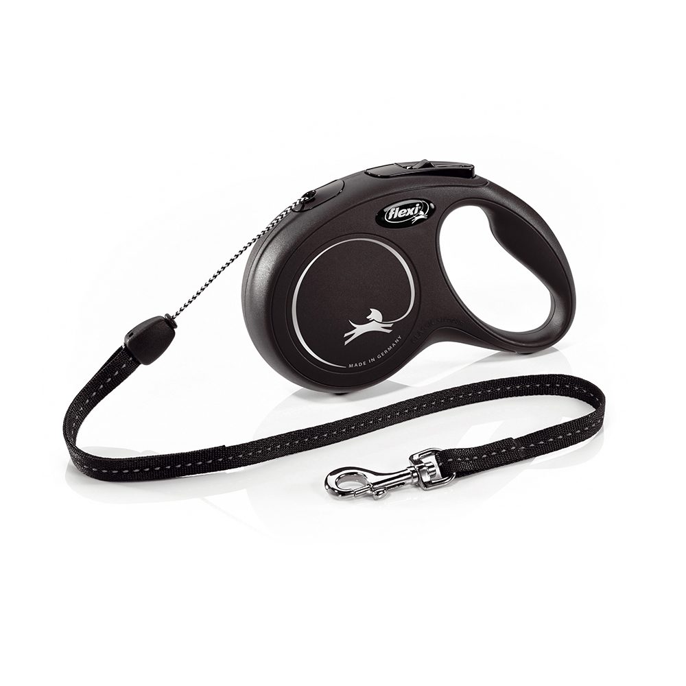 Flexi New Classic Seil schwarz S, 8 m, 12 kg