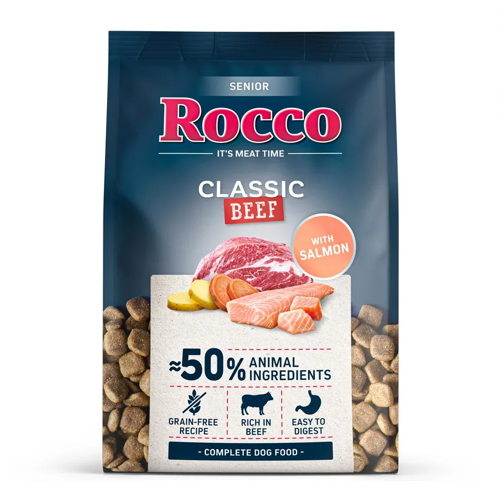 Rocco Senior Classic Rind mit Lachs - 5 x 1 kg