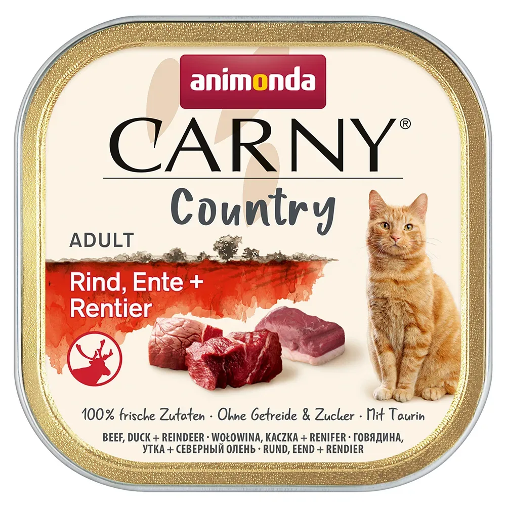animonda Carny Country Adult 32 x 100 g - Huhn, Kalb + Reh