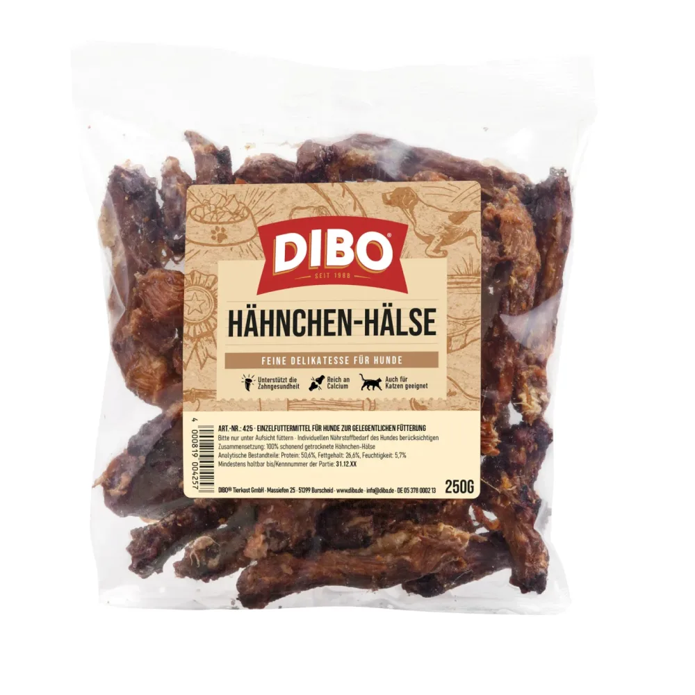 DIBO Hähnchen-Hälse - Sparpaket: 3 x 250 g