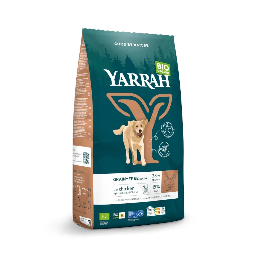 Yarrah Bio Getreidefrei mit Bio Huhn - 2 kg